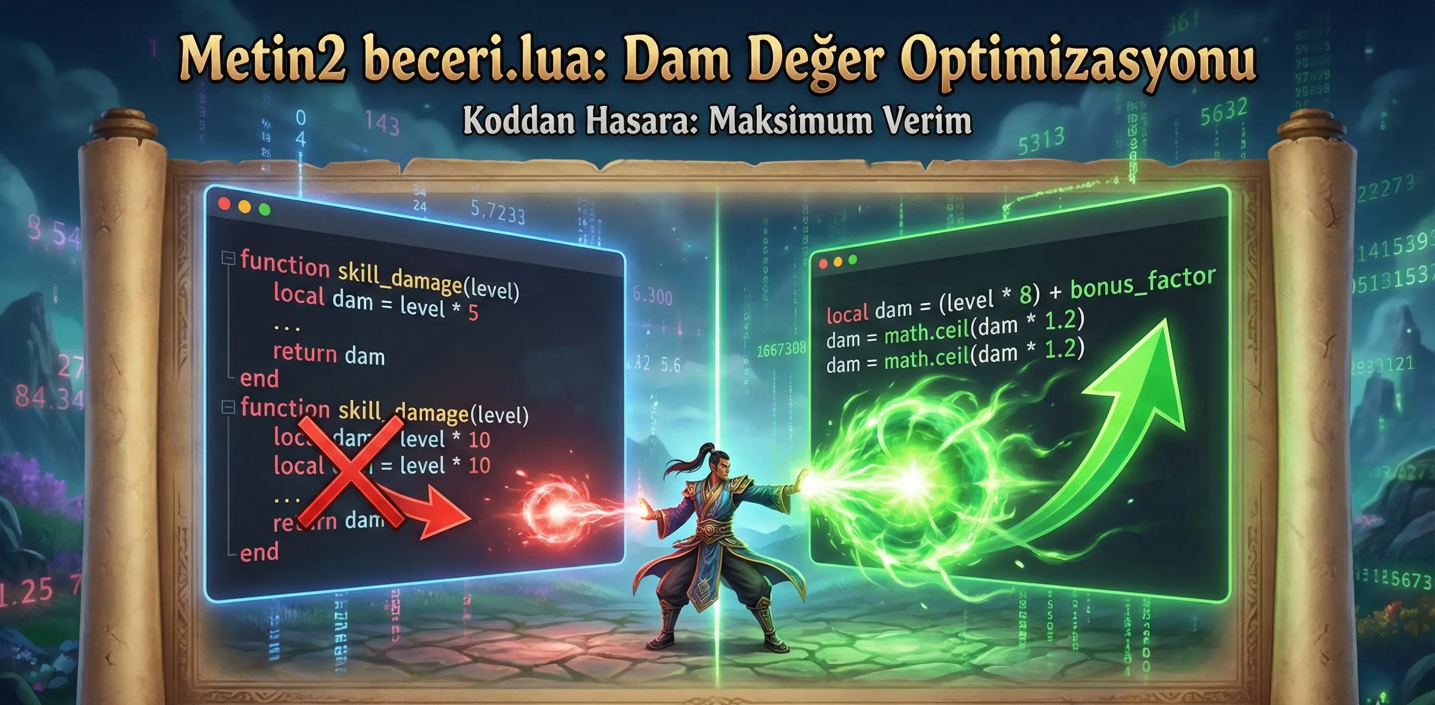 Metin2 beceri.lua ile Hasar ve Performans Optimizasyonu