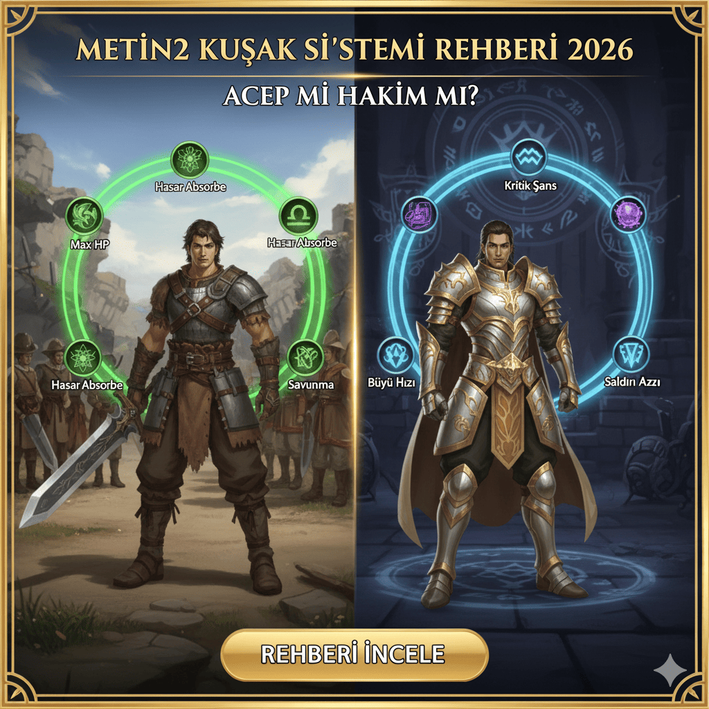Metin2 Kuşak Sistemi Rehberi 2026: Acep mi Hakim mi?