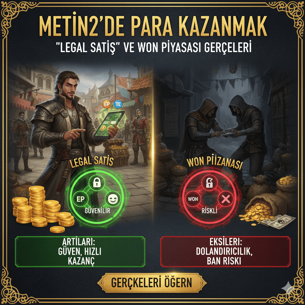 Metin2'de Para Kazanmak: "Legal Satış" ve Won Piyasası Gerçekleri