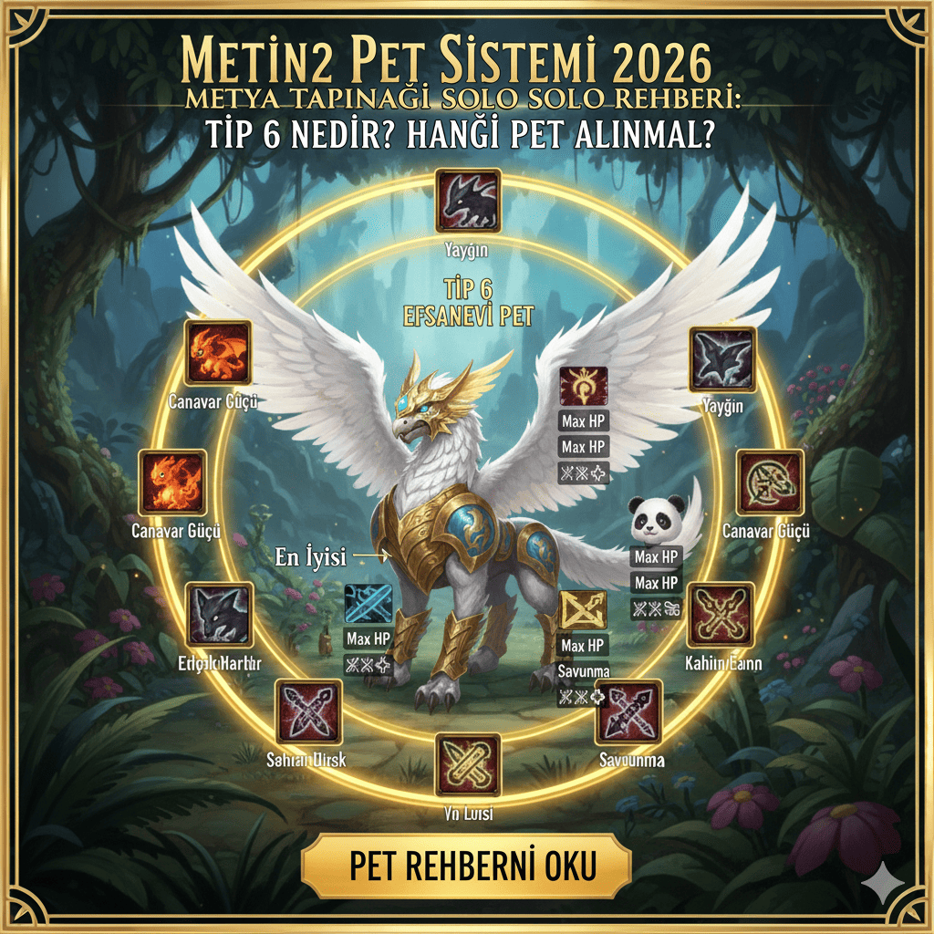 Metin2 Pet Sistemi 2026: Tip 6 Nedir? Hangi Pet Alınmalı?
